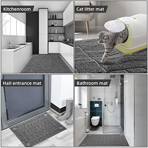 Cat Litter Box Mat, 47" x 35" Large Waterproof Litter Trapping Mat