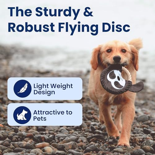 PAWSPIK 2-in-1 Flying Disc & Tug-of-War Dog Toy, Adventurous Ape