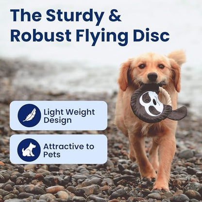 PAWSPIK 2-in-1 Flying Disc & Tug-of-War Dog Toy, Fierce Fox