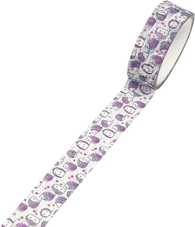 allydrew Washi Masking Tape, 15mm x 5M, Hedgehogs