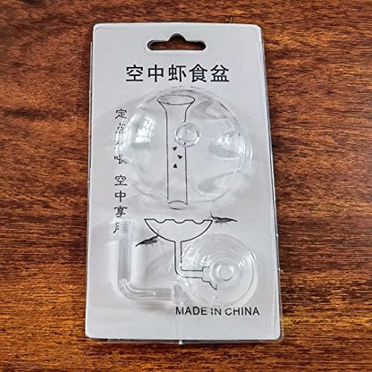 Bilindasly Acrylic Shrimp Feeding Dish Floral Shrimp Bowl Aquarium Transparent Feeder Container with Suction Cup for Aquarium Fish Tank