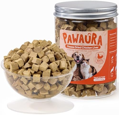 Freeze Dried Chicken Liver Treats for Dogs & Cats,3.53oz