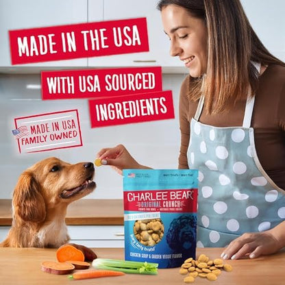Charlee Bear Original Dog Training Treats, Chicken Soup & Veggie, 16 oz
