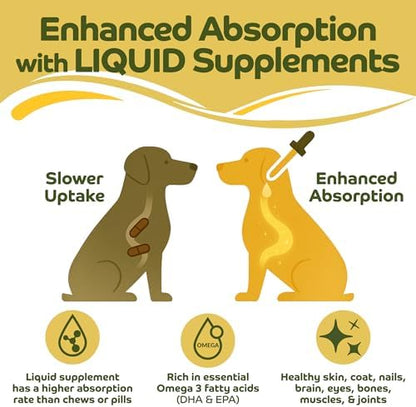 HAPPY JACK Cod Liver Fish Oil for Dogs, 16 oz