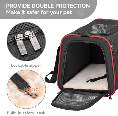 Petsfit Medium Expandable Cat Carrier for Air Travel, Up to 13 lb