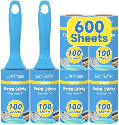 Swihauk 600 Sheets Extra Sticky Lint Rollers for Pet Hair