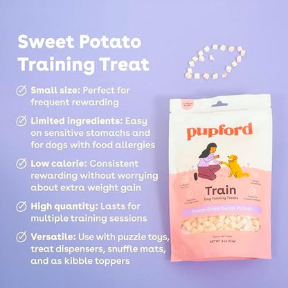 Pupford Freeze Dried Dog & Puppy Training Treats (Sweet Potato, 4 oz)