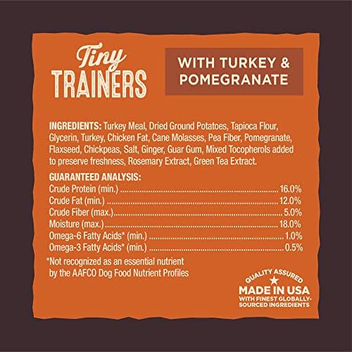 Wellness CORE Tiny Trainers Dog Treats,Natural,Training Treat,Grain Free,Turkey & Pomegranate (6 Ounce Bag),(Pack of 2)