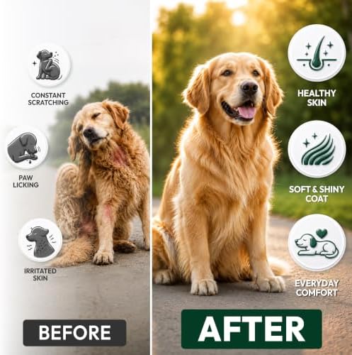 Dog Allergy Relief Chews 170 Count Anti Itch Skin & Immune Support for Dogs