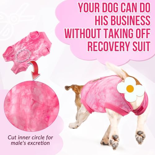 Lukovee Recovery Suit for Dogs, Onesie Spay Neuter Surgery Suit Female Male