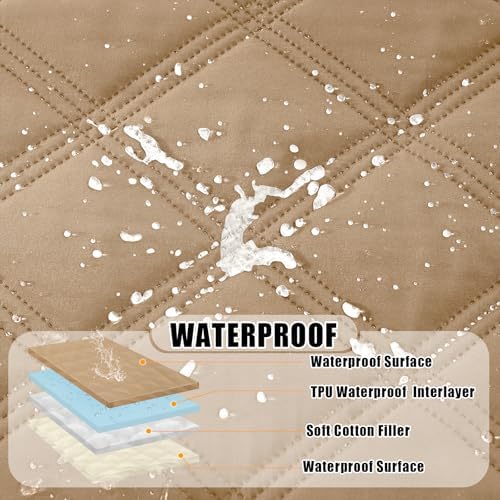 Smiry Waterproof Dog Bed Cover, Reversible Pet Blanket for Sofa Couch