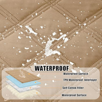Smiry Waterproof Dog Bed Cover, Reversible Pet Blanket for Sofa Couch