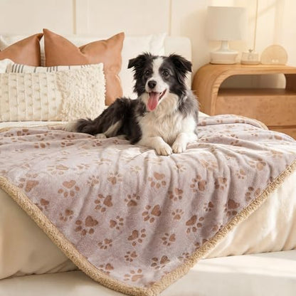 Luciphia Waterproof Dog Blanket Reversible Sherpa Fleece for Small Dogs Cat