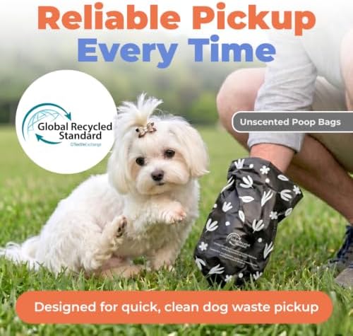 Best Pet Supplies GRS Poop Bags for Dogs - Black, 300 Count, Unscented