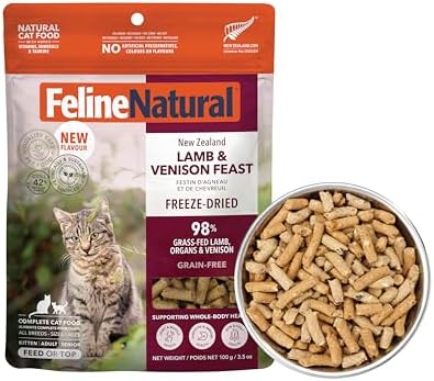Feline Natural - High Protein Freeze Dried Dry Cat Food with 98% Meat