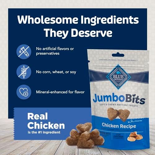 Blue Buffalo Jumbo Bits Chicken Dog Treats, 4 oz