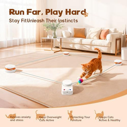 Interactive Cat Toy for Indoor Cat,Automatic Treadmill for Exercise