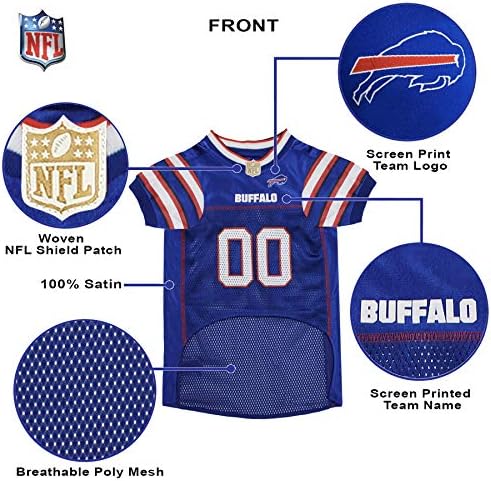 Pets First NFL AFC East Mesh Jersey for Dogs, XX-Large, Buffalo Bills