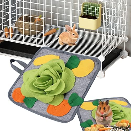 Abizoo Bunny Snuffle Mat Toy, 11.8''x11.8'', Green