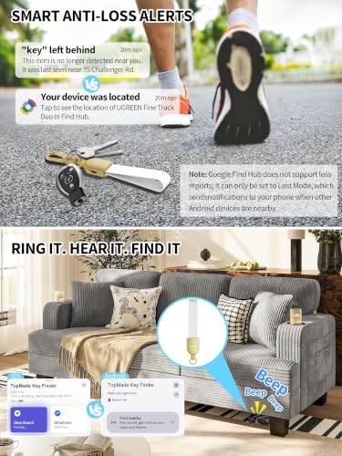 Smart Keychain Tracker (iOS & Android), Universal Car Key Chains Finder