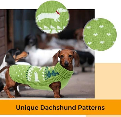 Lelepet Mini Dachshund Sweater Turtleneck Dog Sweaters for Small Dogs XS-XL