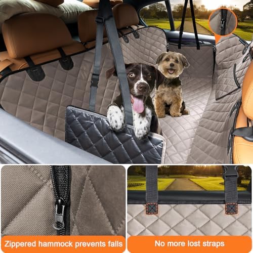 URPOWER Dog Car Seat Cover for Back Seat, Waterproof Hammock for Car & SUV