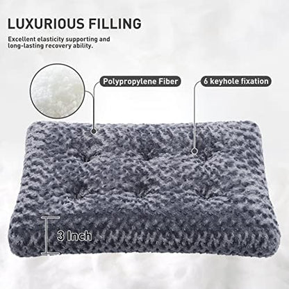 KSIIA Washable Dog Bed Medium Size Dog Crate Bed Pet Mat 29"x21" Dark Gray