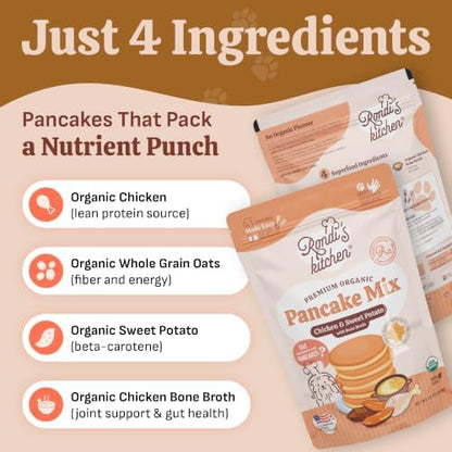 Organic Dog Pancake Mix, Chicken & Sweet Potato, Bone Broth