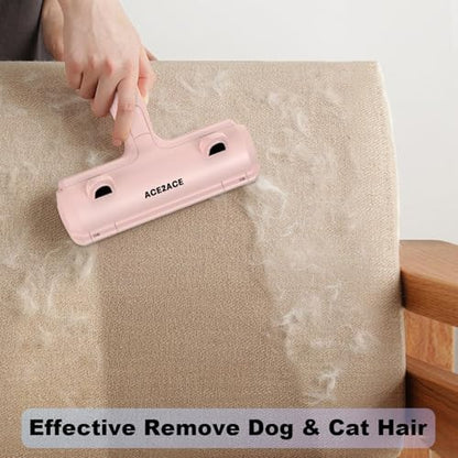 ACE2ACE Pet Hair Remover, Reusable Lint Roller for Cat and Dog Hair, Pink