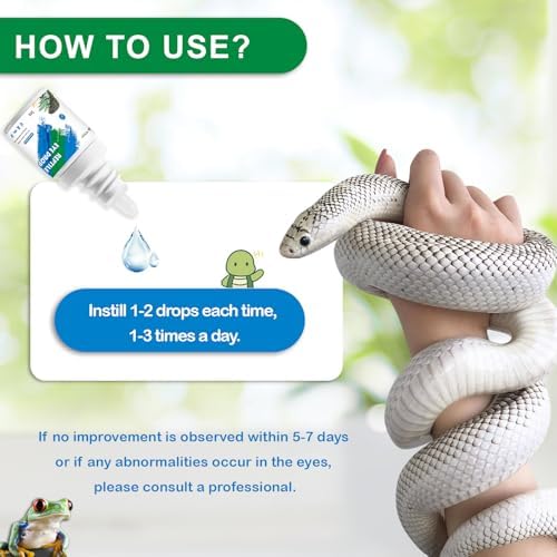 Reptile Eye Drops | Gentle Eye Cleanser for Bearded Dragons, Turtles, Snakes & Lizards | Non-Irritating Daily Eye Care Solution for Reptiles & Amphibians,5 ml