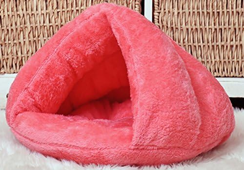 Pet Tent Cave for Small Medium Puppies, Kitty Dogs, Cats - Sleeping Bag With Thick Fleece, Warm Soft Bed, Cuddler Burrow House, Hole Igloo Nest, Cozy for Cat Puppy