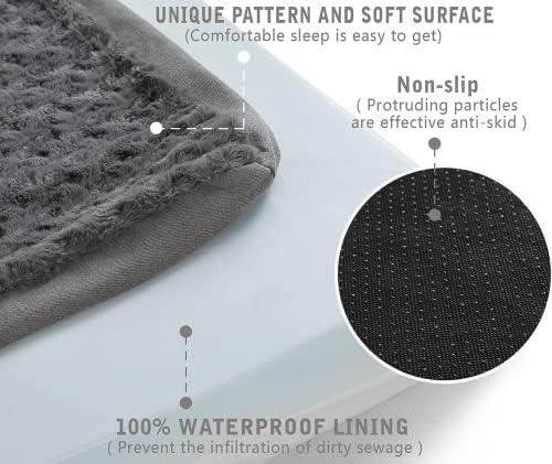 Orthopedic Memory Foam Dog Bed, Cooling Dog Beds for Extra Large Dogs -Waterproof Pet Bed for Crate with Removable Washable Cover, Ideal for Arthritic Dogs, XL(41inch,90Lbs)