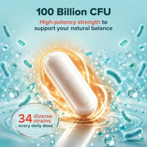 Wholesome Wellness Organic Raw Probiotics 100 Billion CFU, Dr Formulated for Women and Men, Complete Adult Supplement with Prebiotics, Probiotics and Digestive Enzymes; 30 Capsules