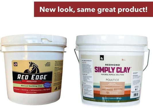 REDMOND Red Edge Equine Poultice, (Simply Clay) Natural Soothing Clay for All Horse Breeds,