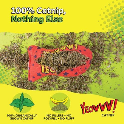 Yeowww! Catnip Stinkies Catnip Sardine Cat Toy - Stars, 3 in Fish Toy for Cats, 100% Stuffed with Premium Organically Grown, Made in USA