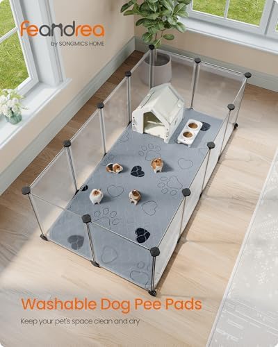 Feandrea Washable Pee Pads for Dogs, Waterproof, 48 x 24 Inches, 2 Pack