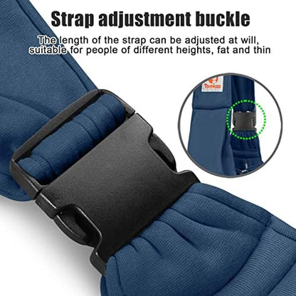 Tomkas Small Dog Sling Carrier - Zipper Pocket & Adjustable Strap - for 3-10 lbs Pets(Dark Blue)