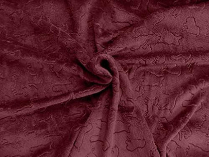 American Kennel Club Premium Velvet Sherpa Pet Blanket Soft and Warm Pet Throw for Dogs & Cats – 40”x30” - Wine