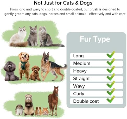 Cat Brush for Shedding, 2 Pcs Industry-First Adjustable Cat Brushes for Indoor Cats, Self-Cleaning Slicker brush, 264 Skin-Friendly Needles for Long or Short Haired Dogs, Perfect for Deshedding
