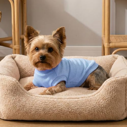 1 Pack Dog Shirt for Small Supplies Functional Waffle Dog Clothes Warm Soft Sweatshirt Outfit for Dogs Cats Pet Apparel