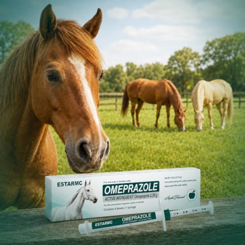 3 Pack (omeprazole) Oral Paste Syringe (6.15 gm) for Horses,Apple Flavor