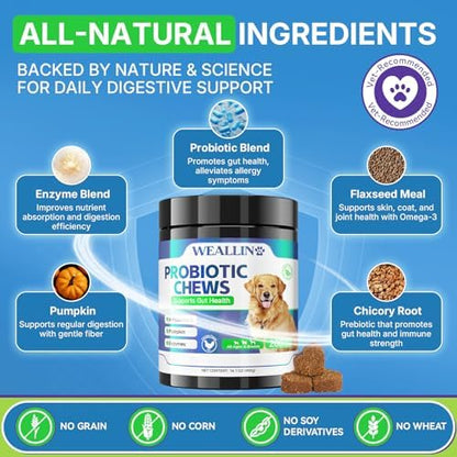 Probiotics for Dogs, Dog Probiotics for Yeast, Itchy Skin and Itchy Ears