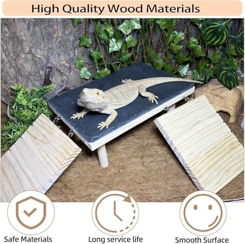 Bearded Dragon Basking Platform Climbing Tank Accessories Reptile Hideout
