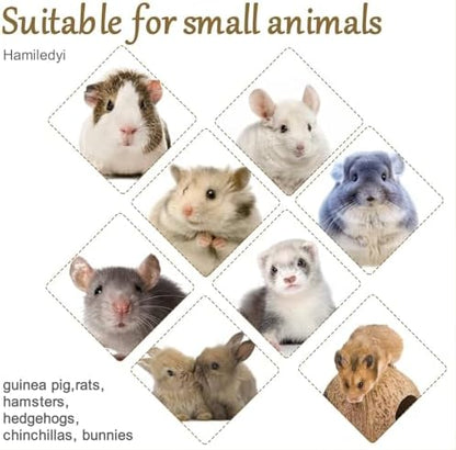 Hamiledyi 8 PCS Rabbit Salt Lick Block Natural Small Animal Himalayan Salt Lick Hanging Chew Toys Rat Mineral Block Chew Treat Supplies for Bunny Guinea Pig Chinchilla Ferret Hamster
