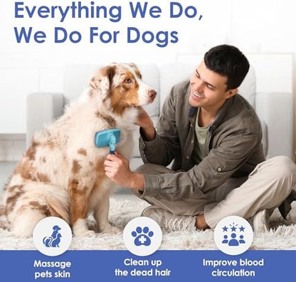 AKC Self-Cleaning Slicker Brush for Dogs & Cats, All Coat Types