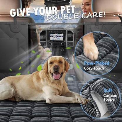 Dog Bed for Car Back Seat, Non-Slip Backseat Pet Mat XL, 59”X27.5”