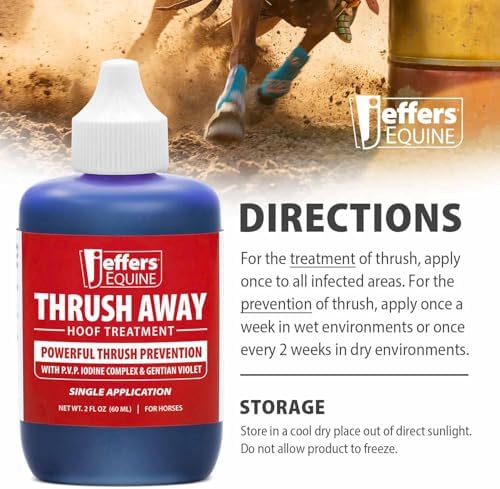 Jeffers Equine Thrush Away 2 oz Iodine Hoof Treatment for Horses