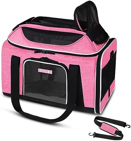 Petskd Top-Expandable Small Pet Carrier 18"x13"x9.5" Airline Approved