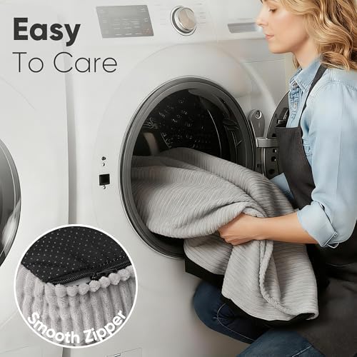 FUKUMARU Dog Couch Bed, Corduroy Cozy Cat Bed, Waterproof, Washable Cover