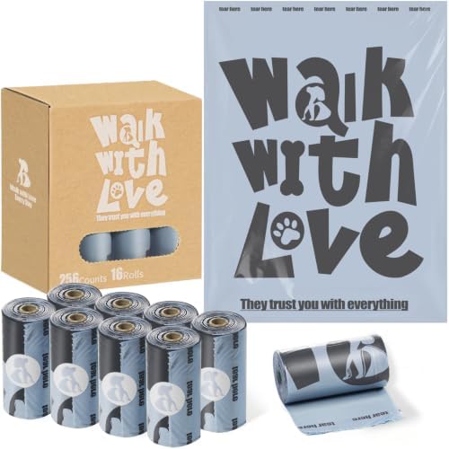 Dog Poop Bags, 256 Count Basic Version, Blue